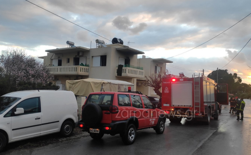 Φωτιά σε σπίτι στα Χανιά &#8211; Στο νοσοκομείο δύο παιδιά