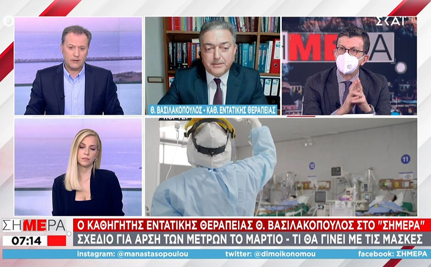 Κορονοϊός &#8211; Βασιλακόπουλος: Κοντά στο Πάσχα η εκτόνωση του κύματος – Κάποια μέτρα δεν θα αρθούν