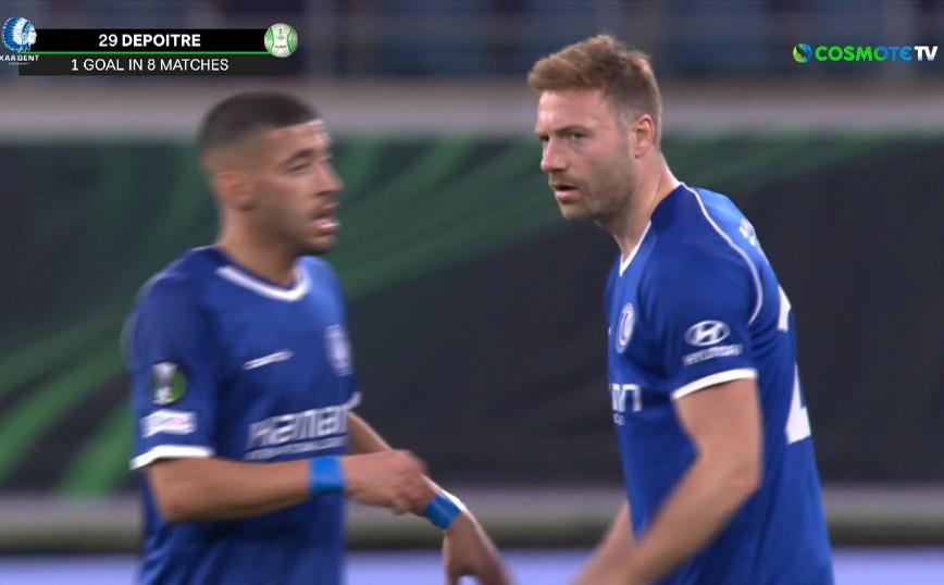 Γάνδη – ΠΑΟΚ: 1-1 στο 40′ ο Ντεπουάτρ – Δείτε το γκολ