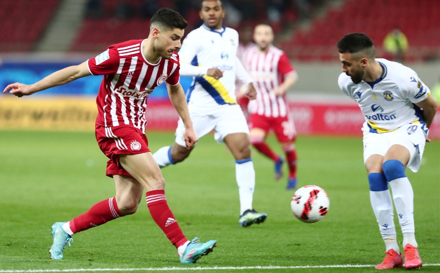 Φάση από τον αγώνα Ολυμπιακός - Αστέρας Τρίπολης