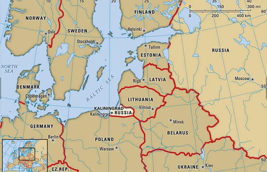 Το καλίνινγκραντ στον χάρτη