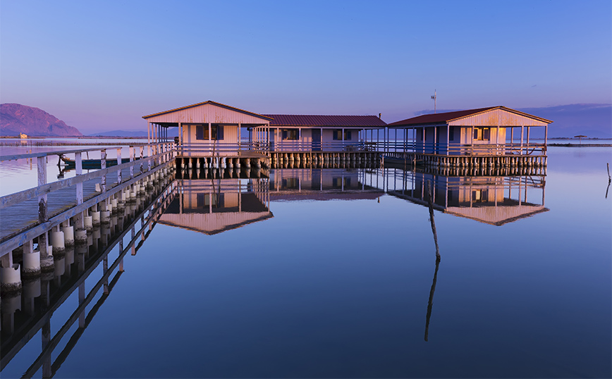 Παραδοσιακό σπιτάκι στη λιμνοθάλασσα του Μεσολογγίου