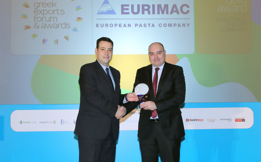 H EURIMAC έλαβε Gold βραβείο στη κατηγορία Top Industrial Export Company