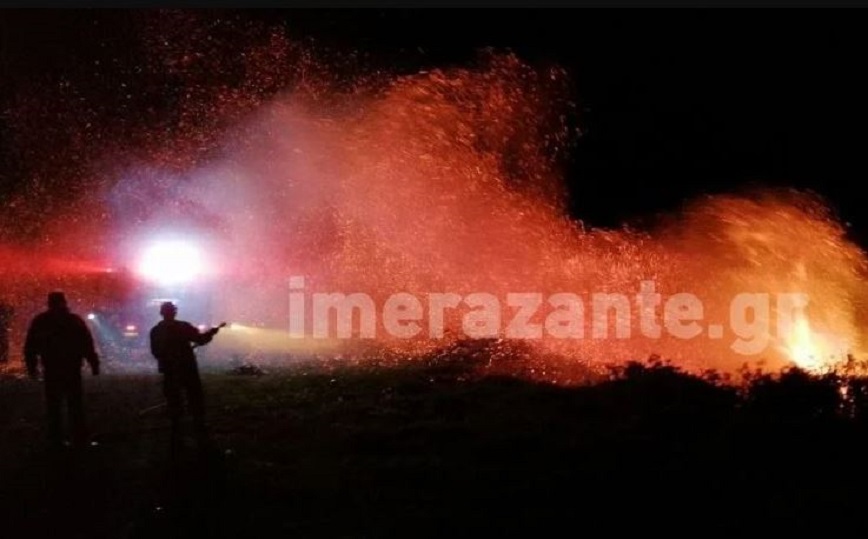 Φωτιά τώρα στη Ζάκυνθο – Έντονη ανησυχία για τους ισχυρούς ανέμους που πνέουν