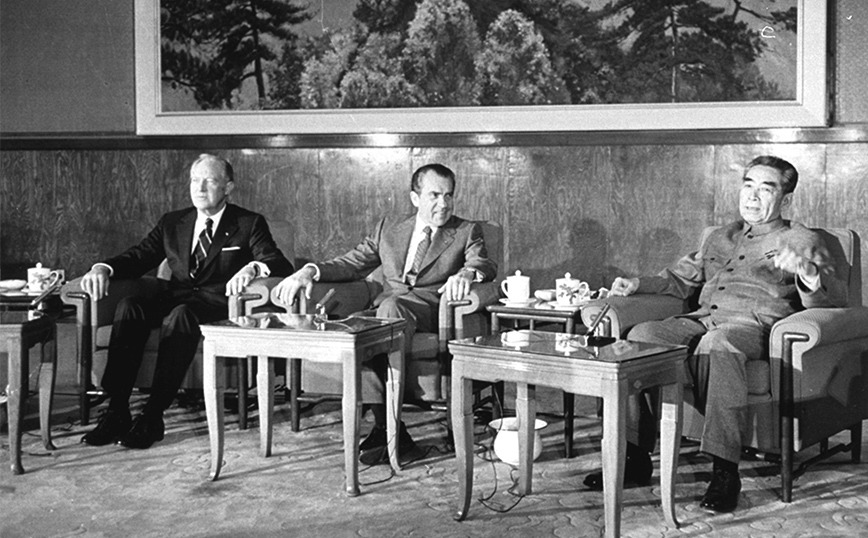 Ο Πρόεδρος Νίξον και ο κινέζος πρωθυπουργός Τσου εν Λάι