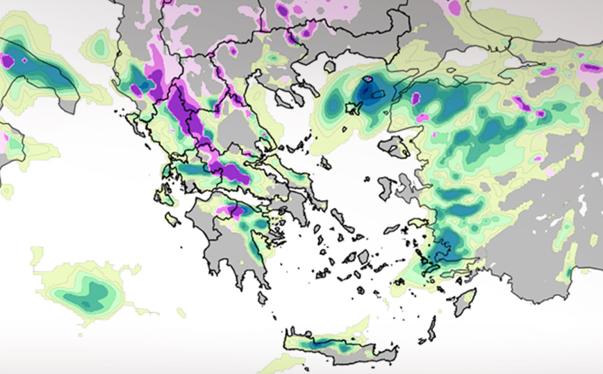 Καιρός: Πού αναμένονται βροχές, καταιγίδες και χιόνια τις επόμενες ώρες