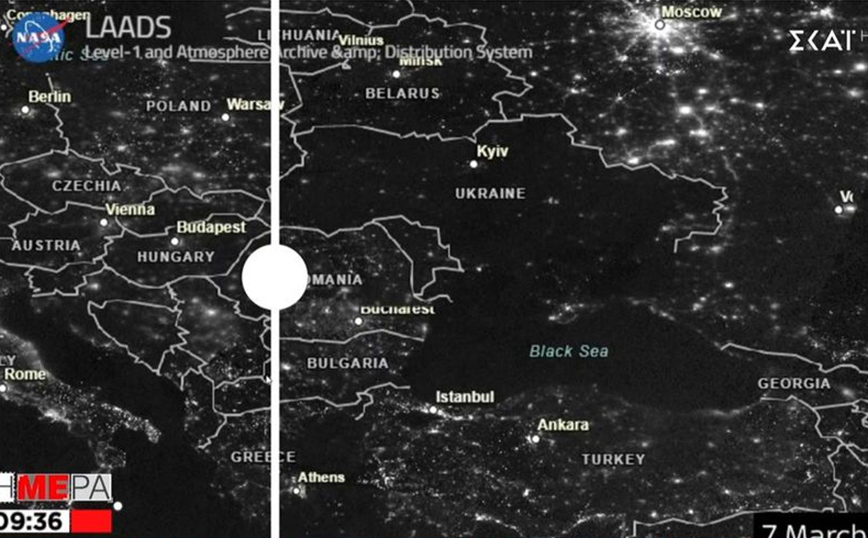 Πόλεμος στην Ουκρανία: Ο χάρτης της χώρας πριν και μετά τη ρωσική εισβολή από τη NASA – Συγκλονιστική απεικόνιση