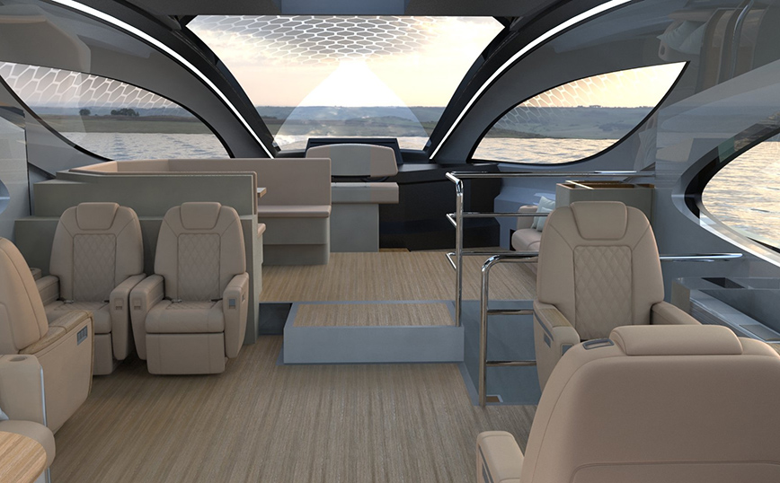 Πολυτελές εσωτερικό ενός σούπερ γιοτ Πολυτελές εσωτερικό ενός σούπερ γιοτ