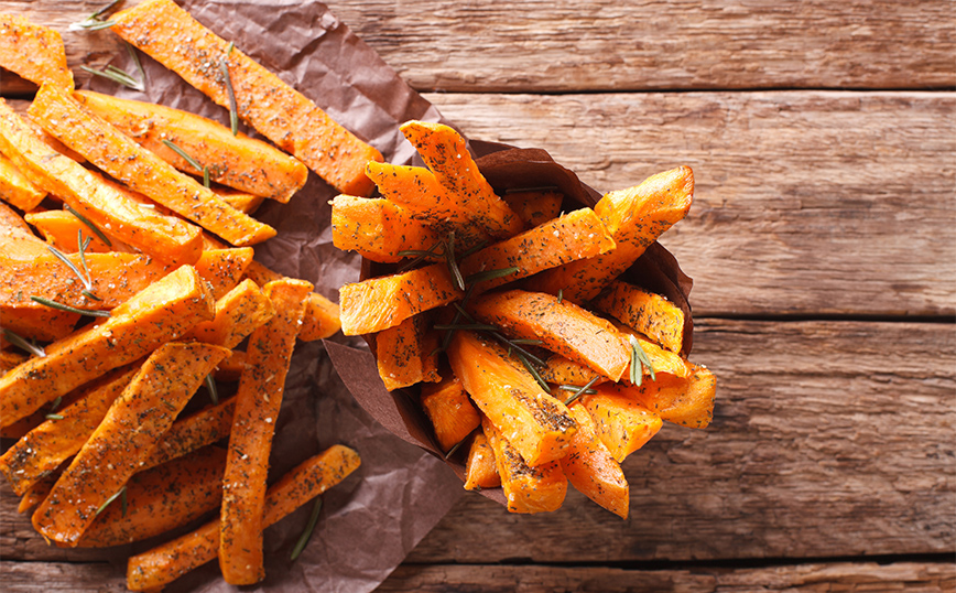 Τηγανιτές γλυκοπατάτες Τηγανιτές γλυκοπατάτες