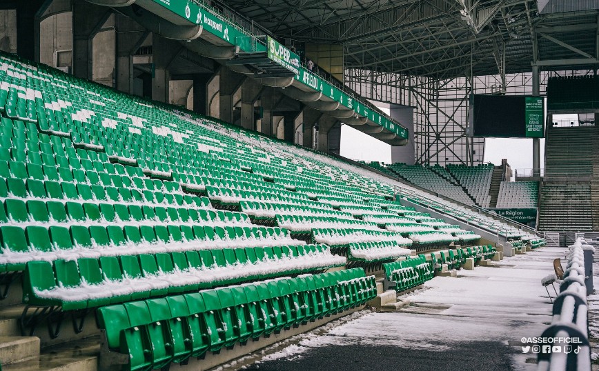 Ligue 1: Λόγω ισχυρής χιονόπτωσης αναβλήθηκε το Σεντ Ετιέν – Μαρσέιγ