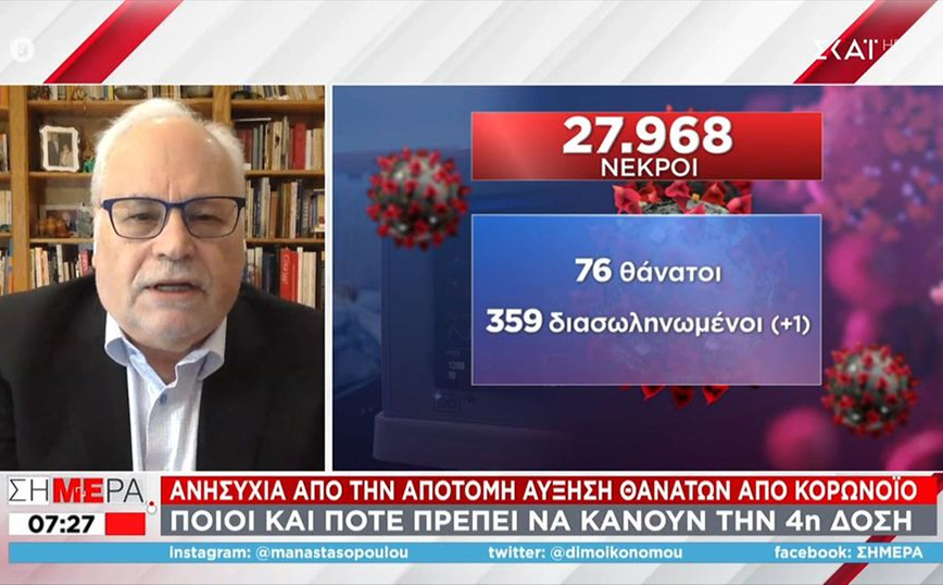 Κορονοϊός – Παυλάκης: Μέχρι το Σεπτέμβρη μπορεί να έχουμε 2-3 επιδημίες ακόμα