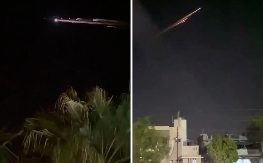 Το βίντεο με τα συντρίμμια πυραύλου που επέστρεφε στη Γη και καθήλωσε τους πολίτες