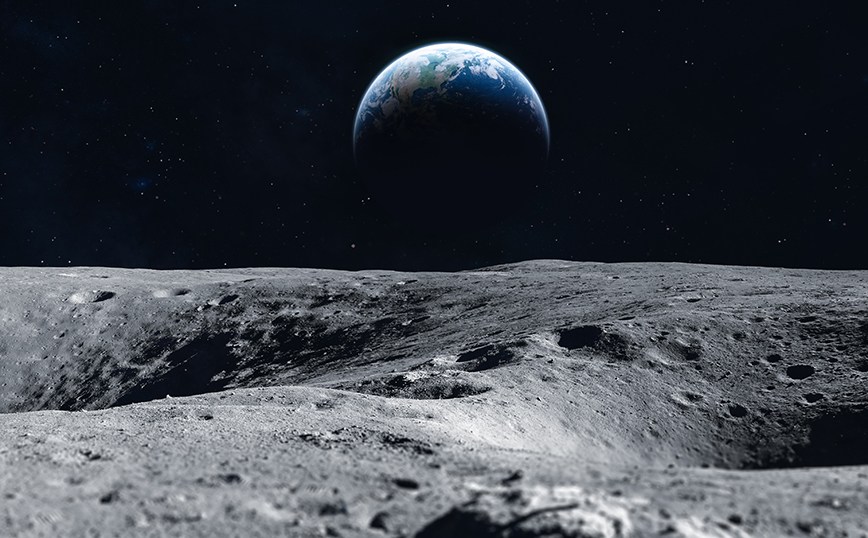 Η θέας της Γης από τη Σελήνη Η θέας της Γης από τη Σελήνη