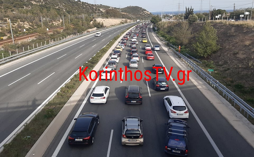 Τροχαίο στην Αθηνών – Κορίνθου: Δύο τραυματίες – Μεγάλες καθυστερήσεις