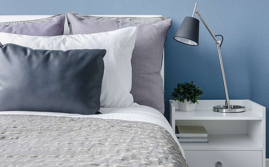 Κρεβατοκάμαρα σε μπλε τόνους Κρεβατοκάμαρα σε μπλε τόνους