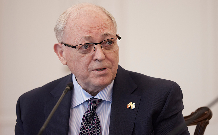 Συνάντηση του Πρωθυπουργού Κυριάκου Μητσοτάκη με τον Πρόεδρο της Γερουσίας του Καναδά George Furey