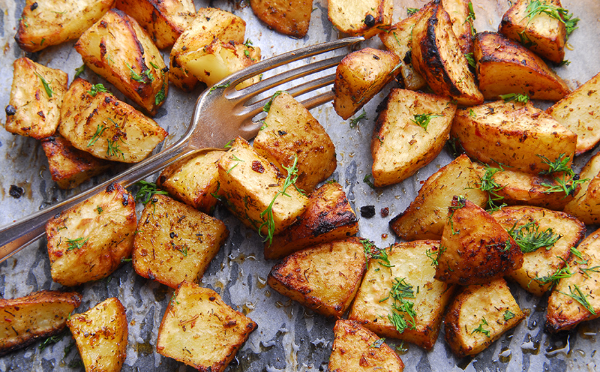 Τραγανές πατάτες φούρνου Τραγανές πατάτες φούρνου