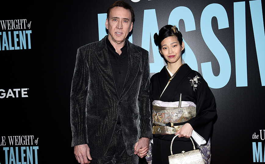 Ο Νίκολας Κέιτζ με τη σύζυγό του Ο Νίκολας Κέιτζ με τη σύζυγό του