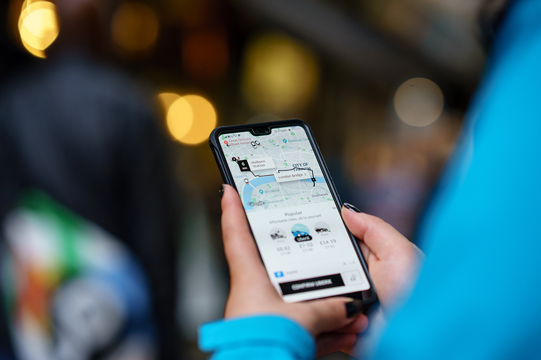 H εφαρμογή του Uber H εφαρμογή του Uber