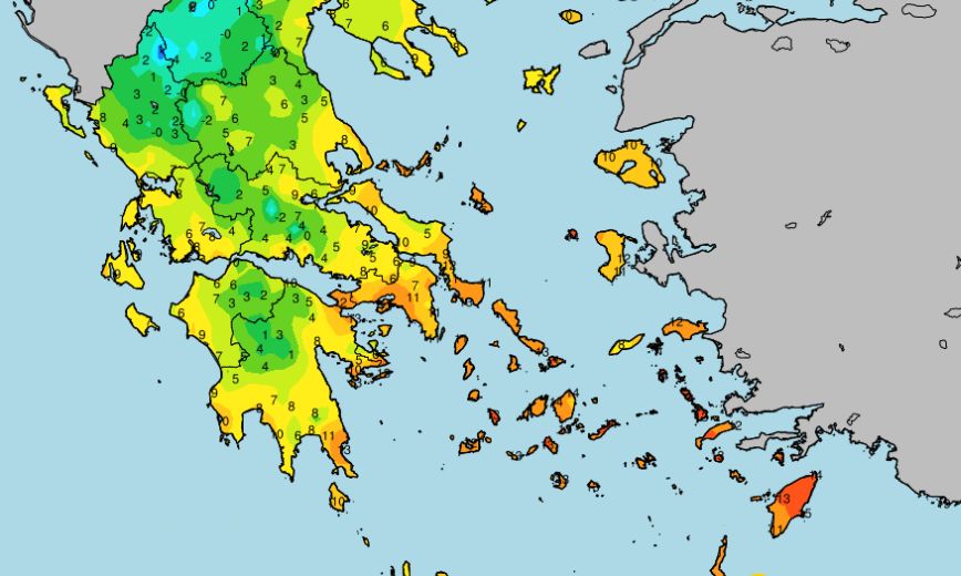 Καιρός: Οι περιοχές όπου η θερμοκρασία έπεσε κάτω από το 0 σήμερα το πρωί