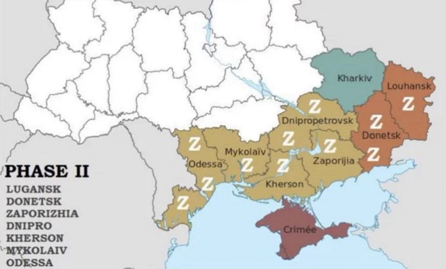 Νέα Ρωσία: Ο χάρτης και το «ψευδοκράτος που σχεδιάζει η Μόσχα στην Ουκρανία» &#8211; Έγγραφο του Κρεμλίνου με το μανιφέστο