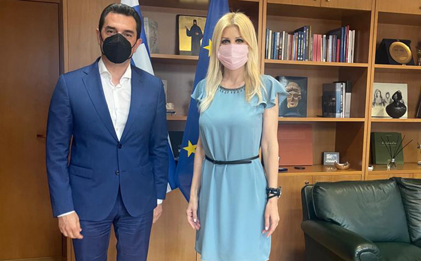 H Έλενα Ράπτη συναντήθηκε με τον Υπουργό Περιβάλλοντος και Ενέργειας Κωνσταντίνο Σκρέκα