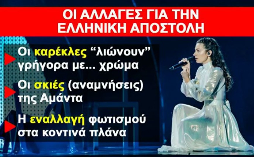 Eurovision 2022: Οι αλλαγές που έγιναν στην εμφάνιση της Ελλάδας λίγο πριν τον Α’ Ημιτελικό