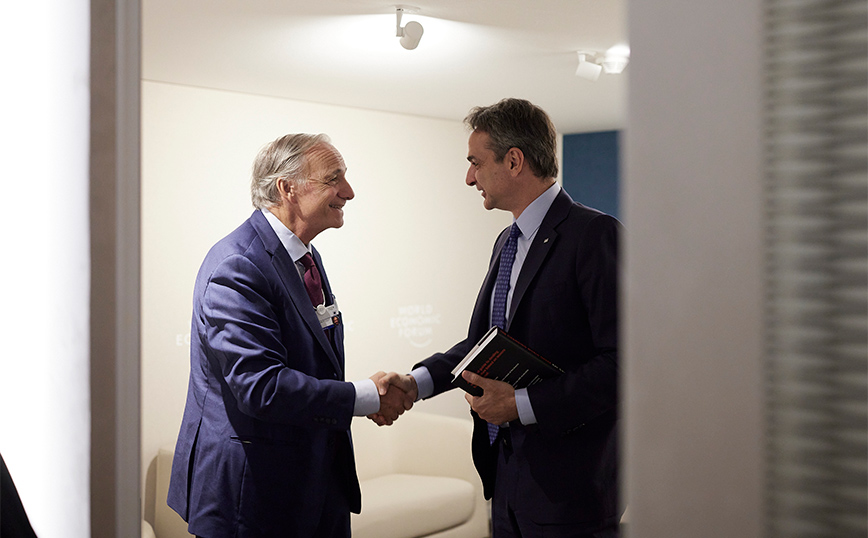 Ο Κυριάκος Μητσοτάκης στο Νταβός