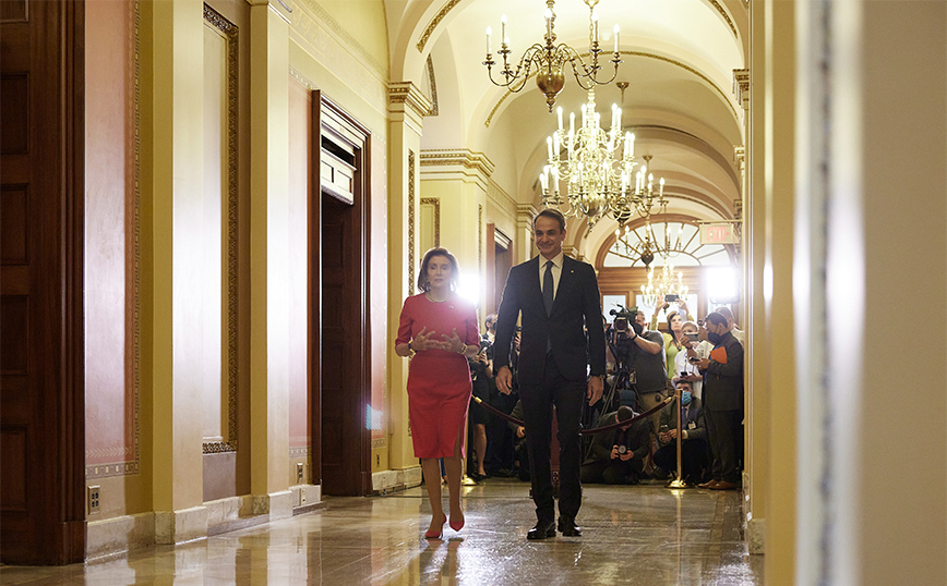 Κυριάκος Μητσοτάκης και Νάνσι Πελόσι Κυριάκος Μητσοτάκης και Νάνσι Πελόσι