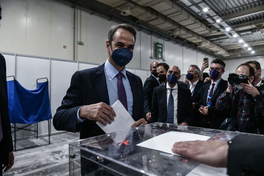 Ο Κυριάκος Μητσοτάκης στο συνέδριο της ΝΔ