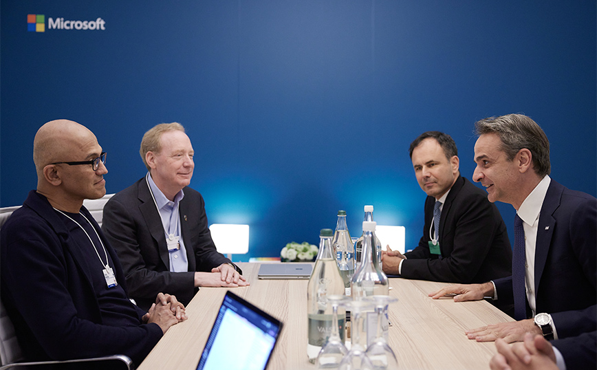 Μητσοτάκης με ηγετικά στελέχη της Microsoft: Η πιο επιτυχημένη μεταρρύθμιση είναι ο μετασχηματισμός του ψηφιακού τομέα