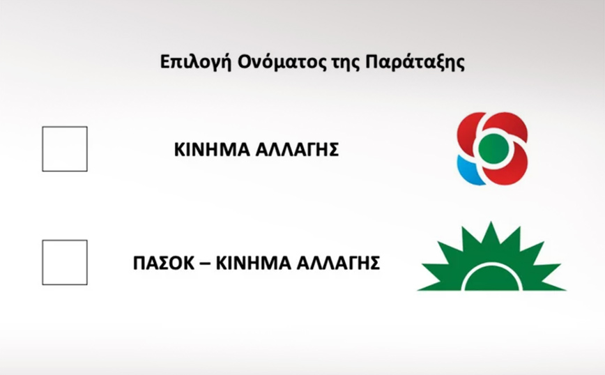 «ΠΑΣΟΚ &#8211; ΚΙΝΑΛ» ή «Κίνημα Αλλαγής» σκέτο; &#8211; Αυτό είναι το ψηφοδέλτιο για το νέο όνομα του κόμματος