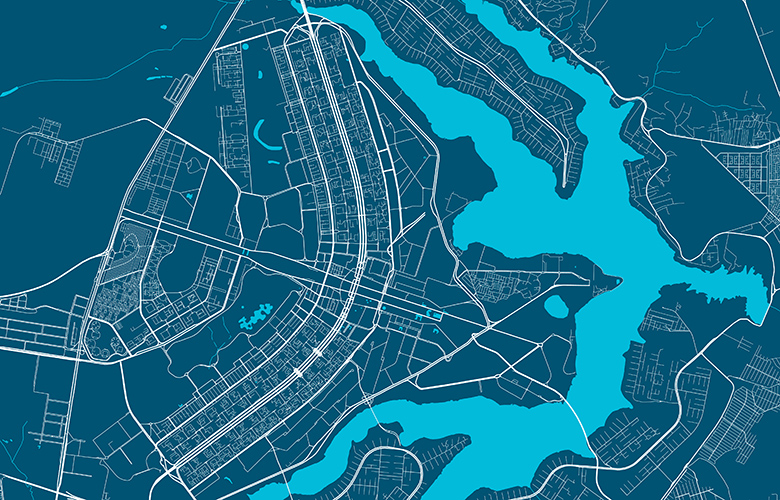 Χάρτης από τη Μπαζίλια, πρωτεύουσα της Βραζιλίας Χάρτης από τη Μπαζίλια, πρωτεύουσα της Βραζιλίας