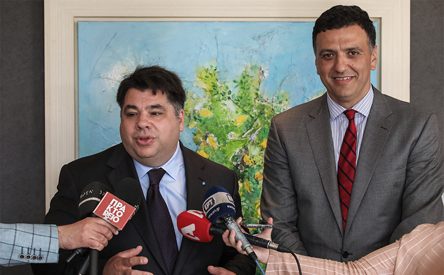 Συνάντηση Βασίλη Κικίλια με τον Τζωρτζ Τσούνη Συνάντηση Βασίλη Κικίλια με τον Τζωρτζ Τσούνη