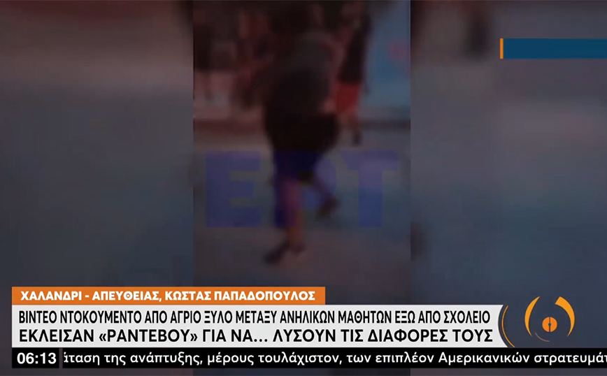 Βίντεο ντοκουμέντο: Νεαροί έδωσαν ραντεβού για ξύλο έξω από σχολείο στον Άγιο Δημήτριο