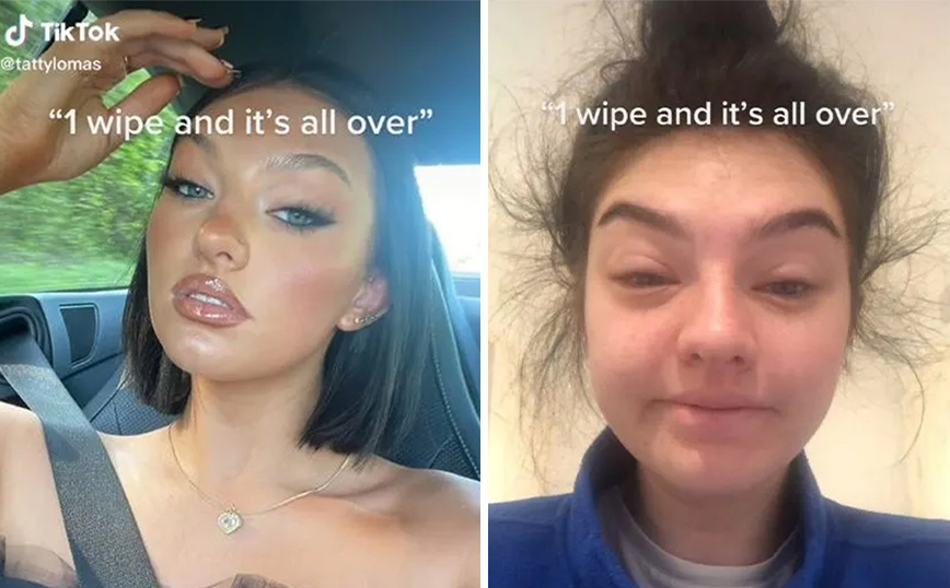 Influencer του TikTok «αγνώριστη» πριν και μετά το μακιγιάζ – Η εκπληκτική μεταμόρφωση σε λίγα δευτερόλεπτα