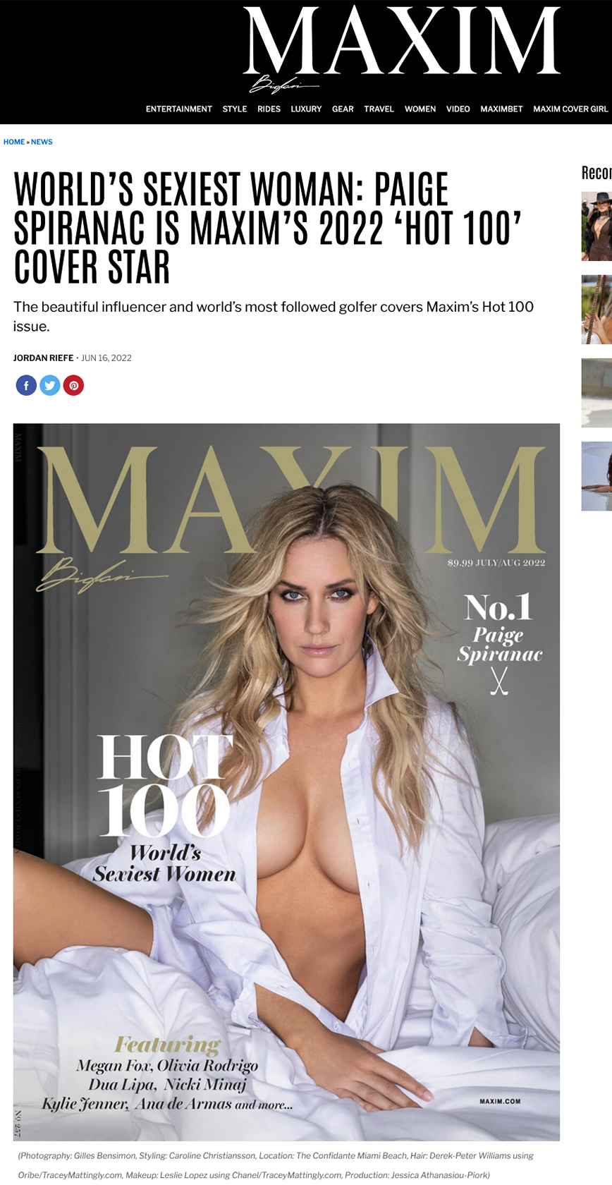 Paige Spiranac: Η «πιο σέξι γυναίκα εν ζωή» Paige Spiranac: Η «πιο σέξι γυναίκα εν ζωή»