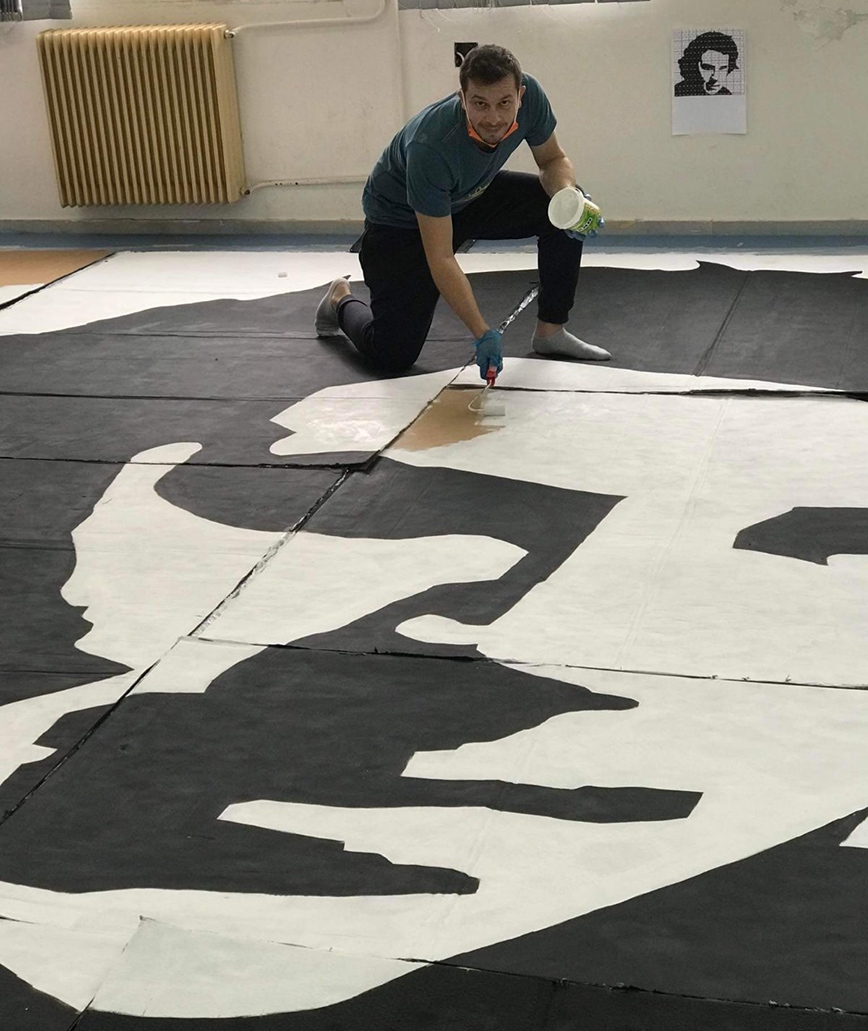 Στην Ξάνθη το μεγαλύτερο πορτραίτο του Μίκη Θεοδωράκη Στην Ξάνθη το μεγαλύτερο πορτραίτο του Μίκη Θεοδωράκη