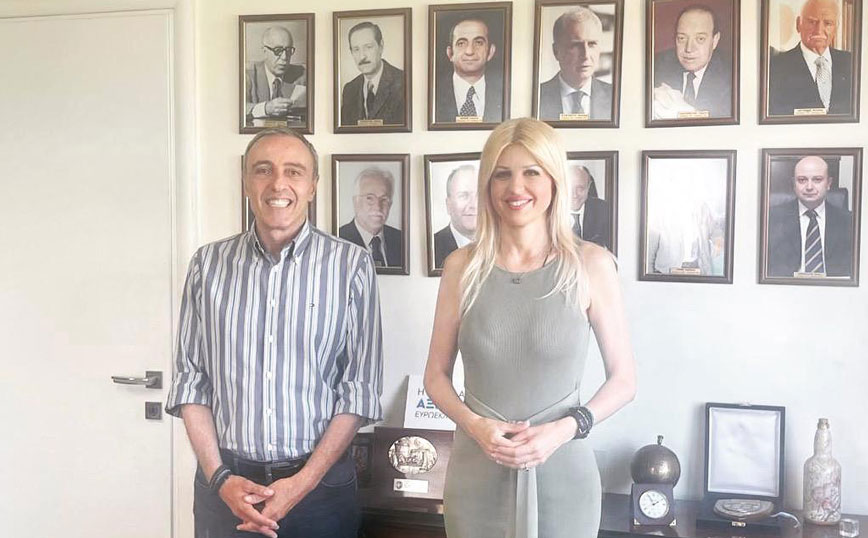 Συνάντηση Έλενας Ράπτη με το νέο πρόεδρό της Διοικούσας Επιτροπής της Νέας Δημοκρατίας στη Θεσσαλονίκη