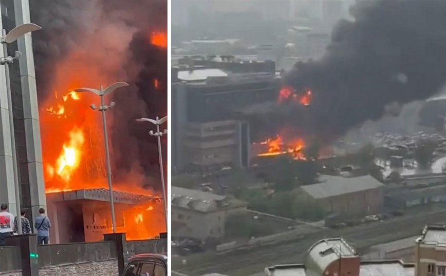 Ρωσία: Θρίλερ με φωτιά στο επιχειρηματικό κέντρο Grand Setun Plaza στη Μόσχα – Πληροφορίες για 20 εγκλωβισμένους