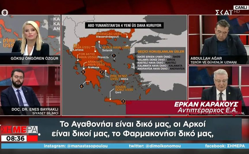 Τουρκικά ΜΜΕ: «Το Αγαθονήσι, το Φαρμακονήσι, η Ψέριμος, η Κίναρος και άλλα νησιά είναι δικά μας»