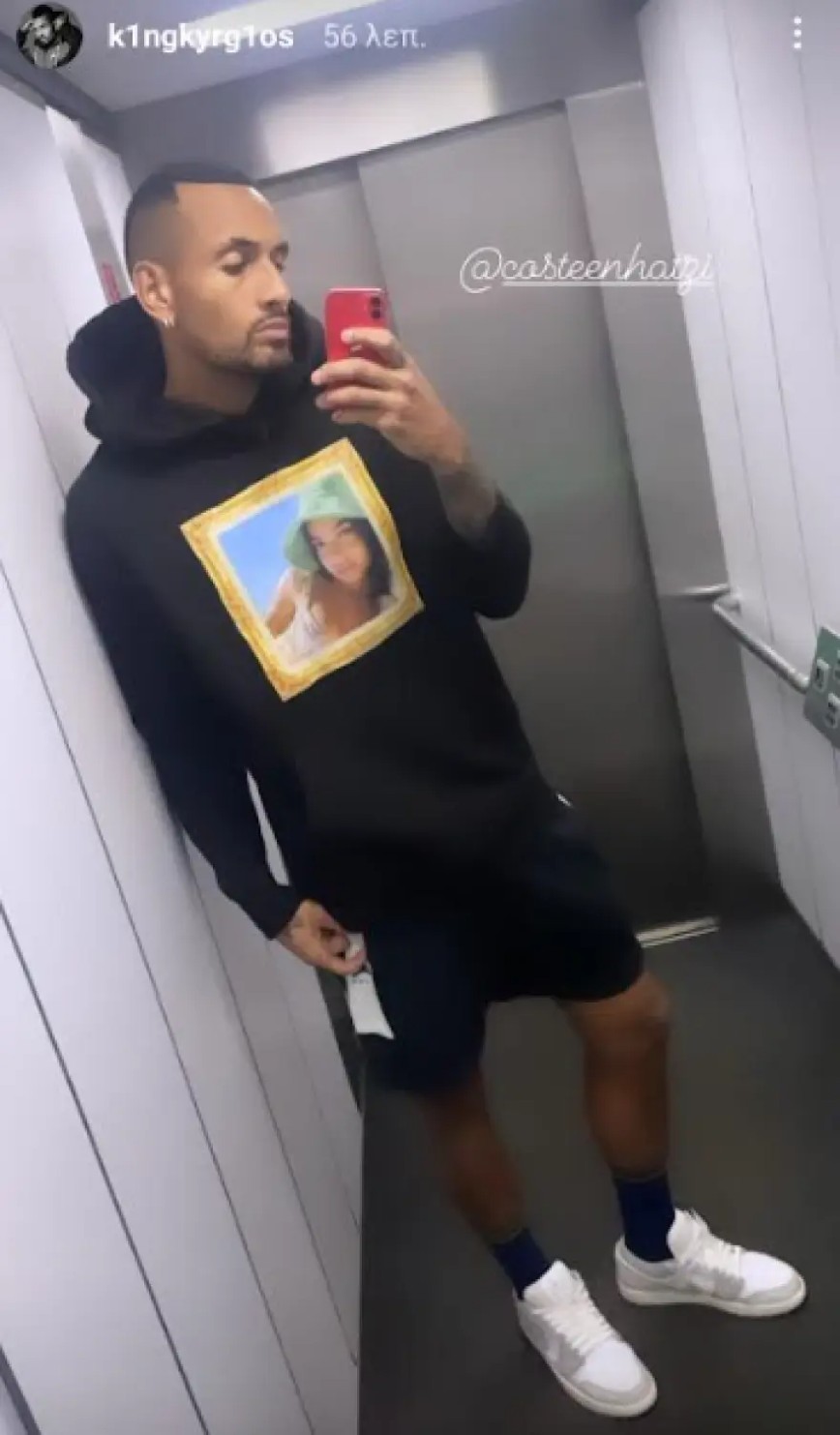 Μπλούζα με φωτογραφία της συντρόφου του έφτιαξε ο Νικ Κύργιος Μπλούζα με φωτογραφία της συντρόφου του έφτιαξε ο Νικ Κύργιος