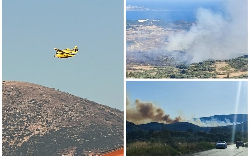 Κεφαλονιά: Υπό μερικό έλεγχο η φωτιά στα Κουρουπάτα