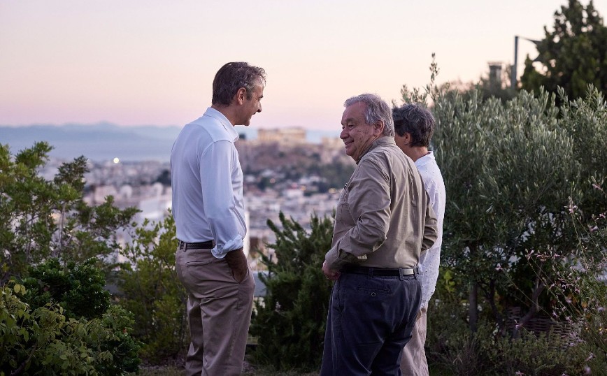 Κυριάκος Μητσοτάκης: Υποδέχθηκε στην Ελλάδα τον Αντόνιο Γκουτέρες &#8211; «Μια καλή ευκαιρία να μιλήσουμε ανεπίσημα»