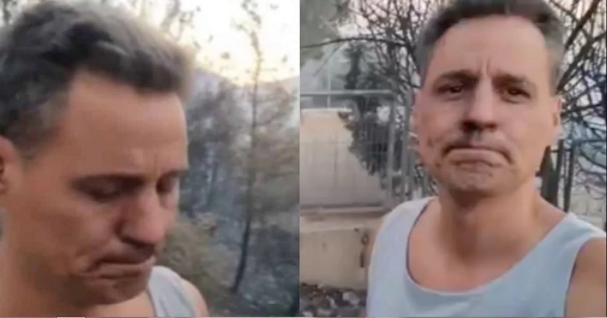 Φωτιά στην Πεντέλη: Ξέσπασε σε κλάματα ο Γρηγόρης Πετράκος – «Γι’ αυτό δεν έφυγα ρε σατανάδες»