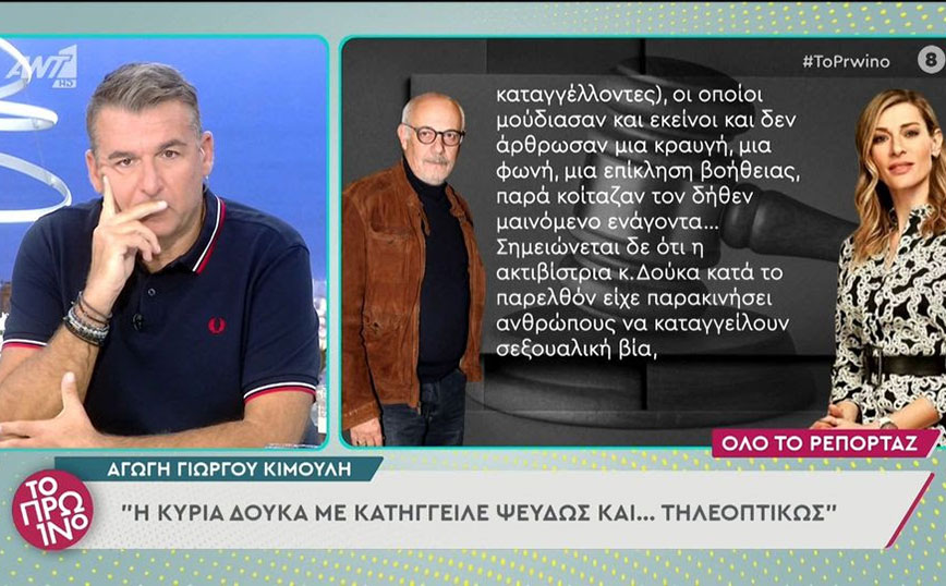 Γιώργος Κιμούλης κατά Ζέτας Δούκα: «Η απόπειρά της να καπηλευθεί το κίνημα metoo είναι αποτροπιαστική»