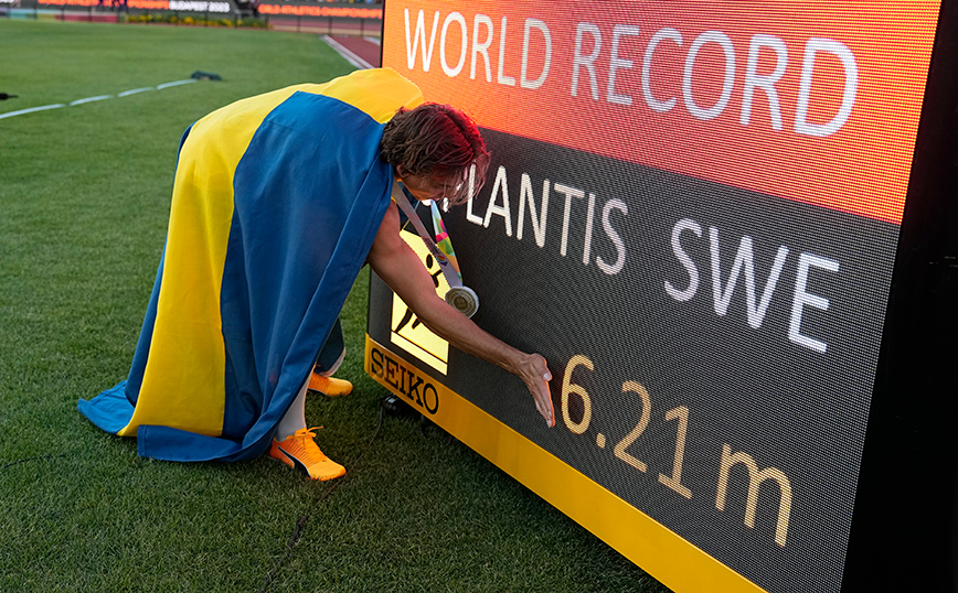 Παγκόσμιο πρωτάθλημα στίβου: Νέο ρεκόρ 6,21 μέτρα στο επί κοντώ από τον χρυσό Αρμάντ Ντουπλάντις