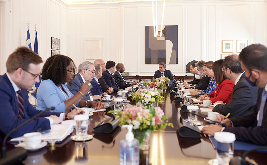 Συνάντηση του Κυριάκου Μητσοτάκη με τον Γκρέγκορι Μικς Συνάντηση του Κυριάκου Μητσοτάκη με τον Γκρέγκορι Μικς