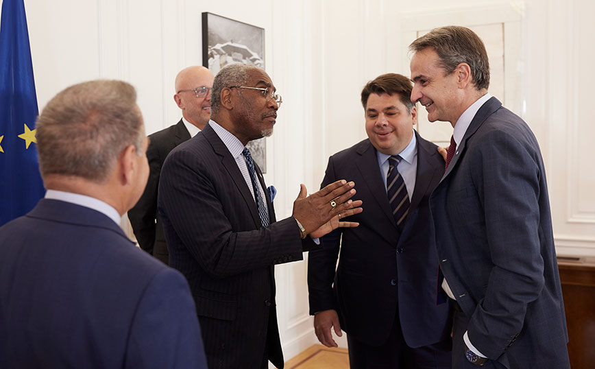 Συνάντηση του Κυριάκου Μητσοτάκη με τον Γκρέγκορι Μικς Συνάντηση του Κυριάκου Μητσοτάκη με τον Γκρέγκορι Μικς