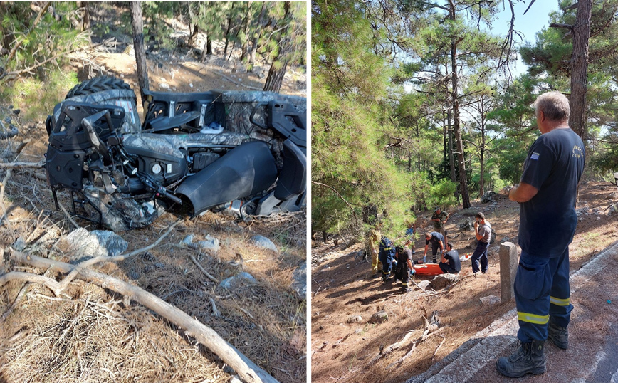 Θανατηφόρο τροχαίο με δύο αδέρφια στη Ρόδο: «Γουρούνα» έπεσε στο γκρεμό – Ένας νεκρός και ένας σοβαρά τραυματίας